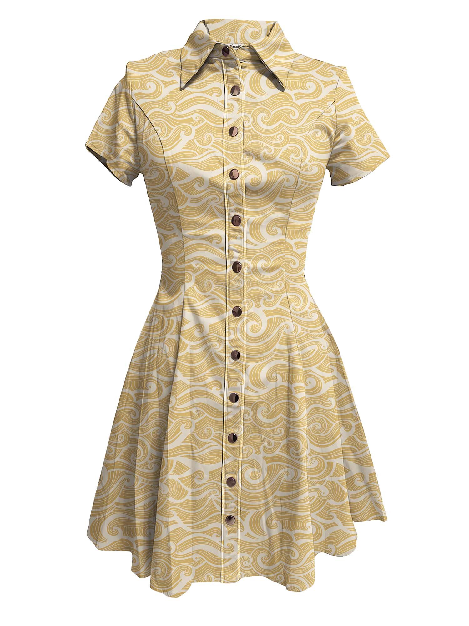 【Amy Suther X Boozelele】Ocean Flow - 100% Cotton Dress
