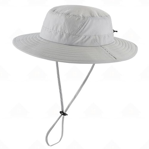 Home Prefer Outdoor UPF50+ Men's Sun Hat Foldable Wide Brim Bucket Hat for Fishing Hiking Gardening Breathable Safari Hat