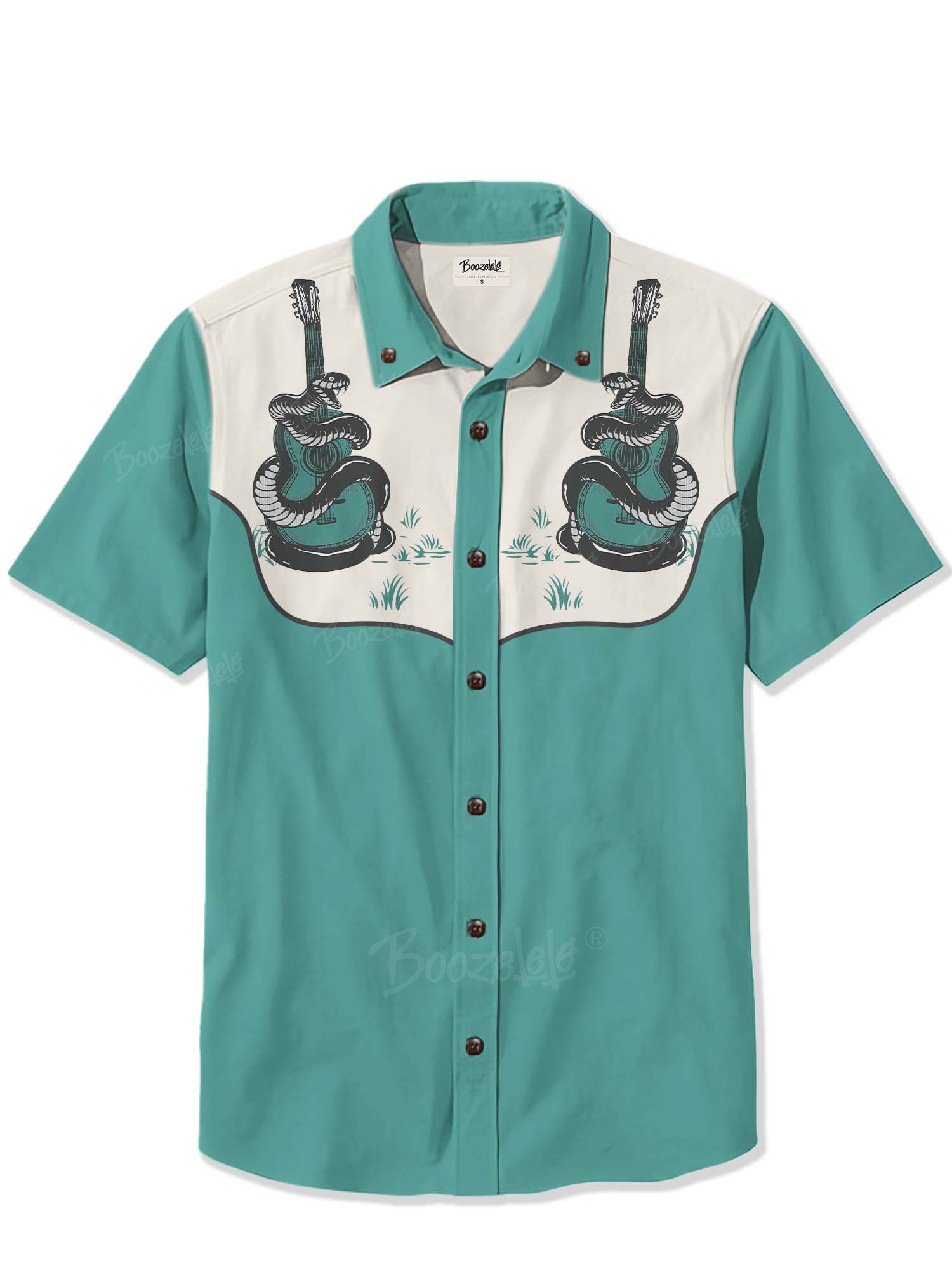 【Nurf.studio X Boozelele】Snake And Guitar - 100% Cotton Shirt
