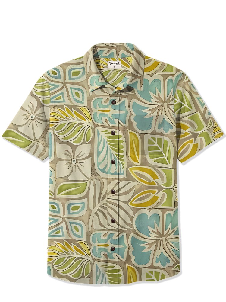 1960s Retro Flower - 100% Cotton Shirt