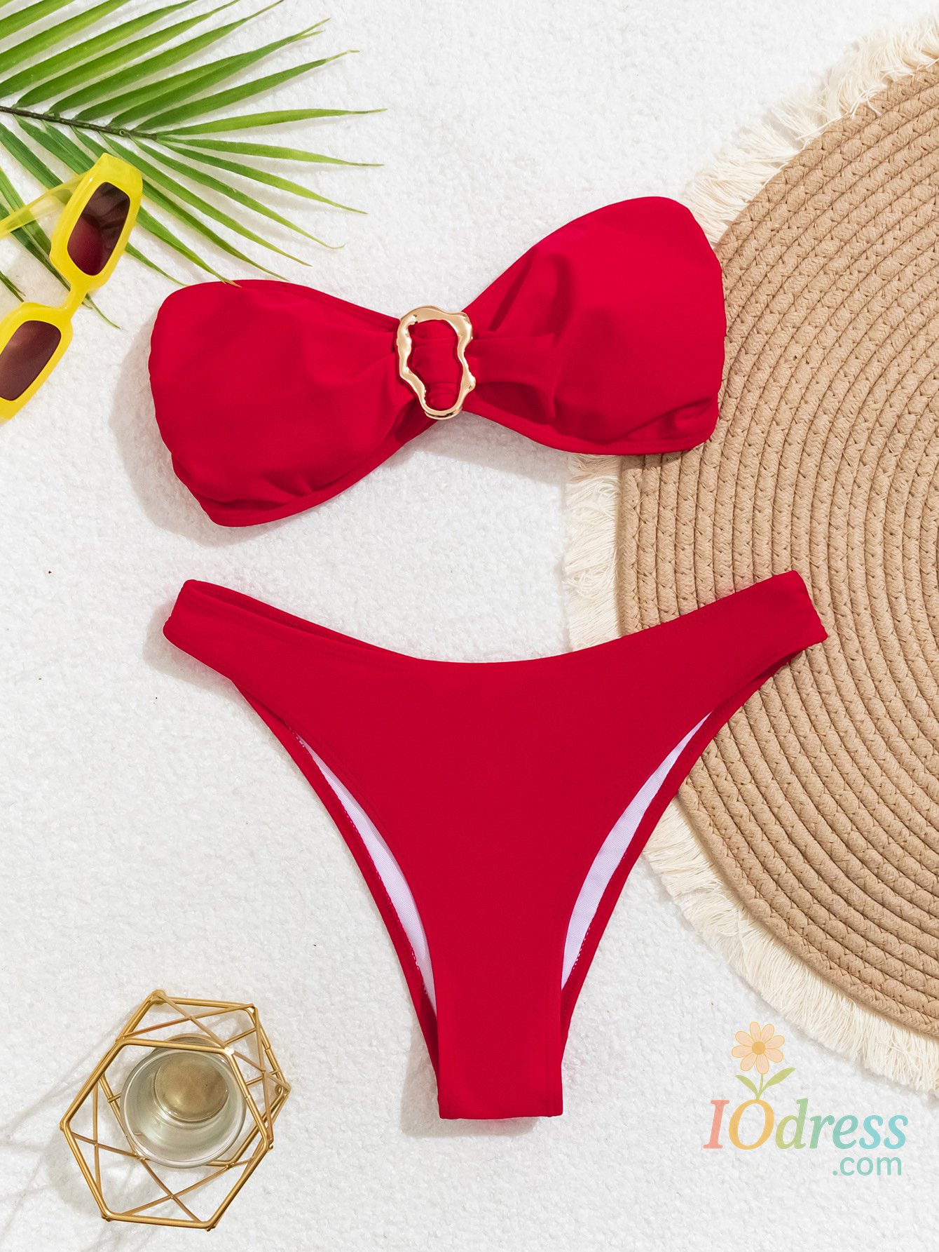 IO Dress "2025 Sexy Bandeau Push-Up Bikini Set - Brazilian Thong Swimwear for Women"