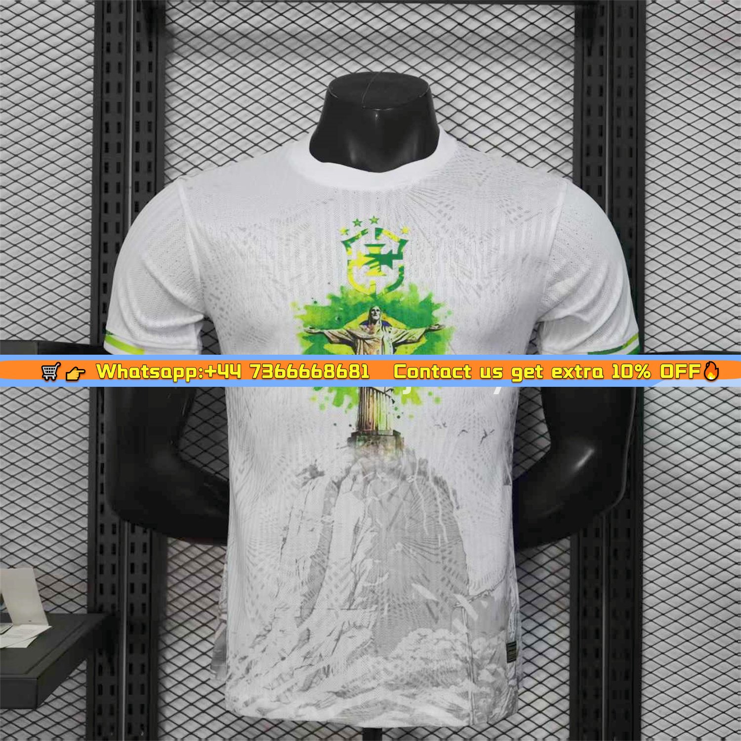 Brazil 25-26 Christ the Redeemer Statue White Jersey - Player Version