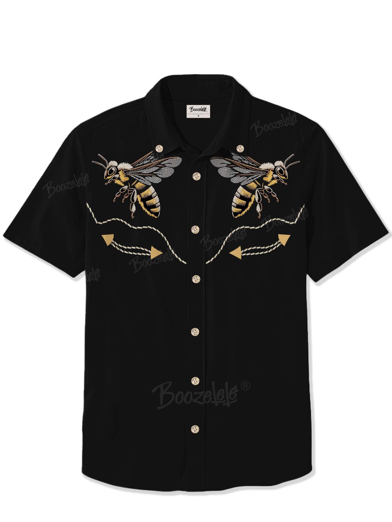 【Embroidery】Bee - 100% Cotton Shirt