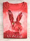 Unisex Smoking Bunny Print Casual Short Sleeve T-Shirt