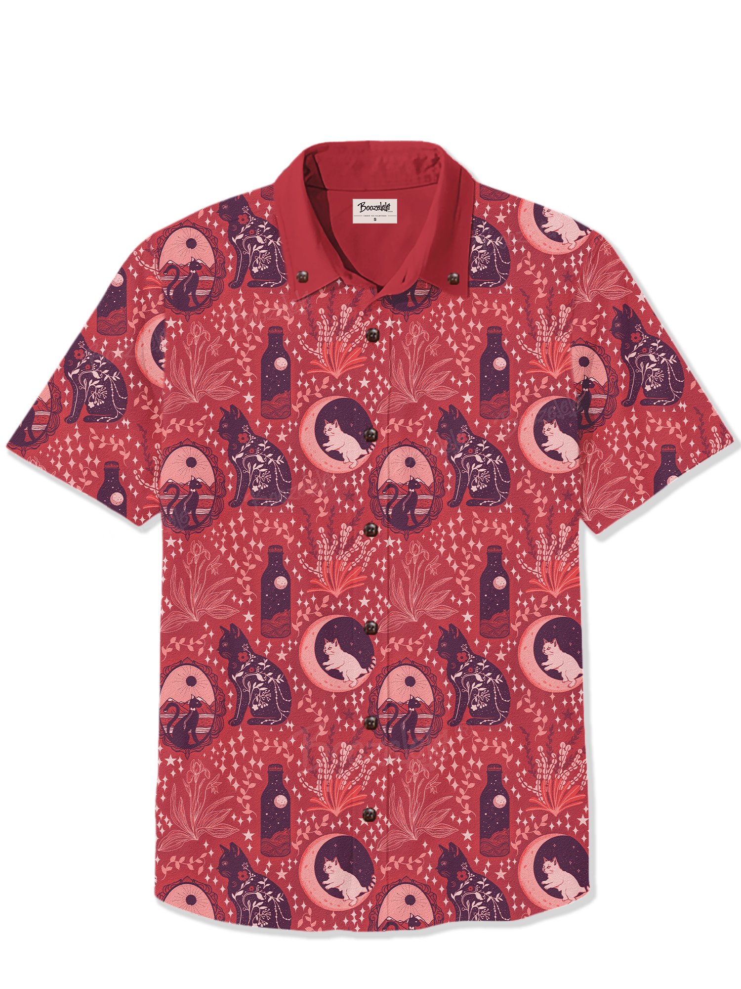 【Josie X Boozelele】 Cat wine bottle- 100% Cotton Shirt