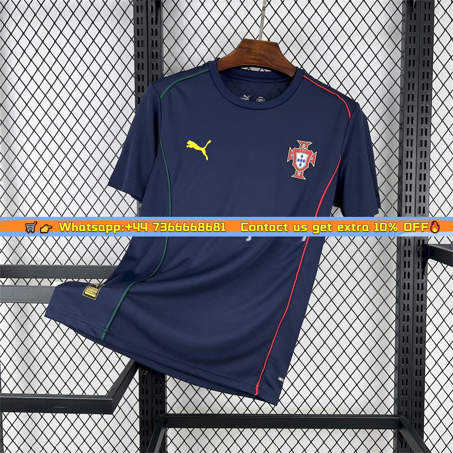 Portugal 2025-26 Navy Blue Casuals Jersey - Fans Version