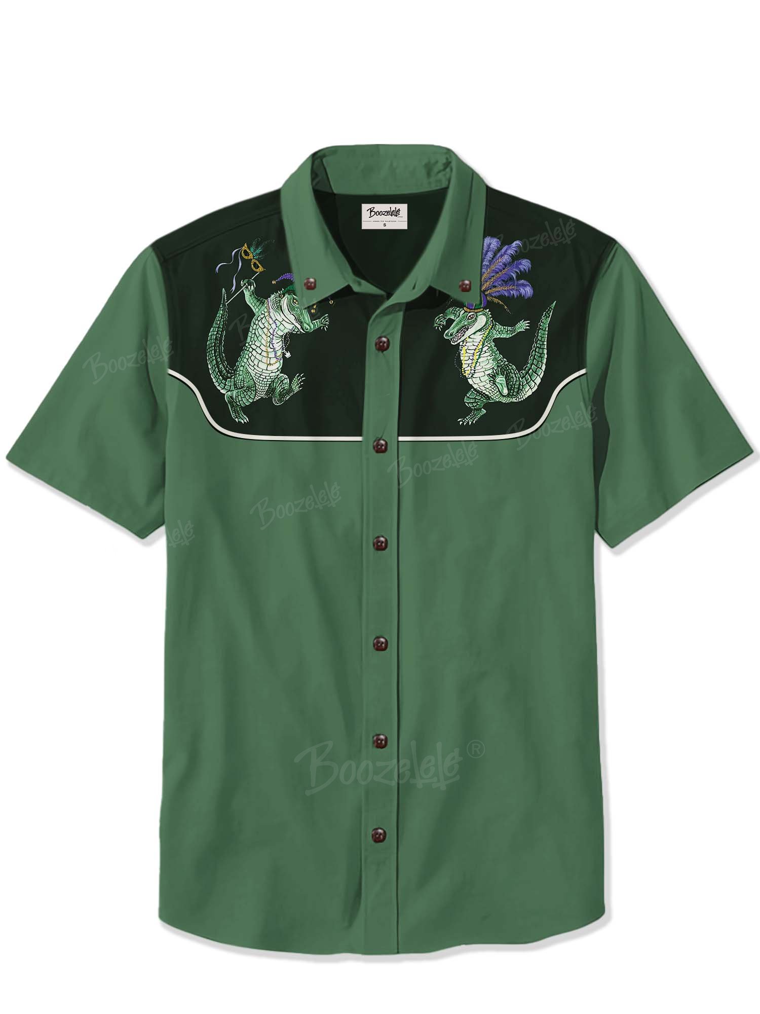 Mardi Gras Crocodile Party - 100% Cotton Shirt