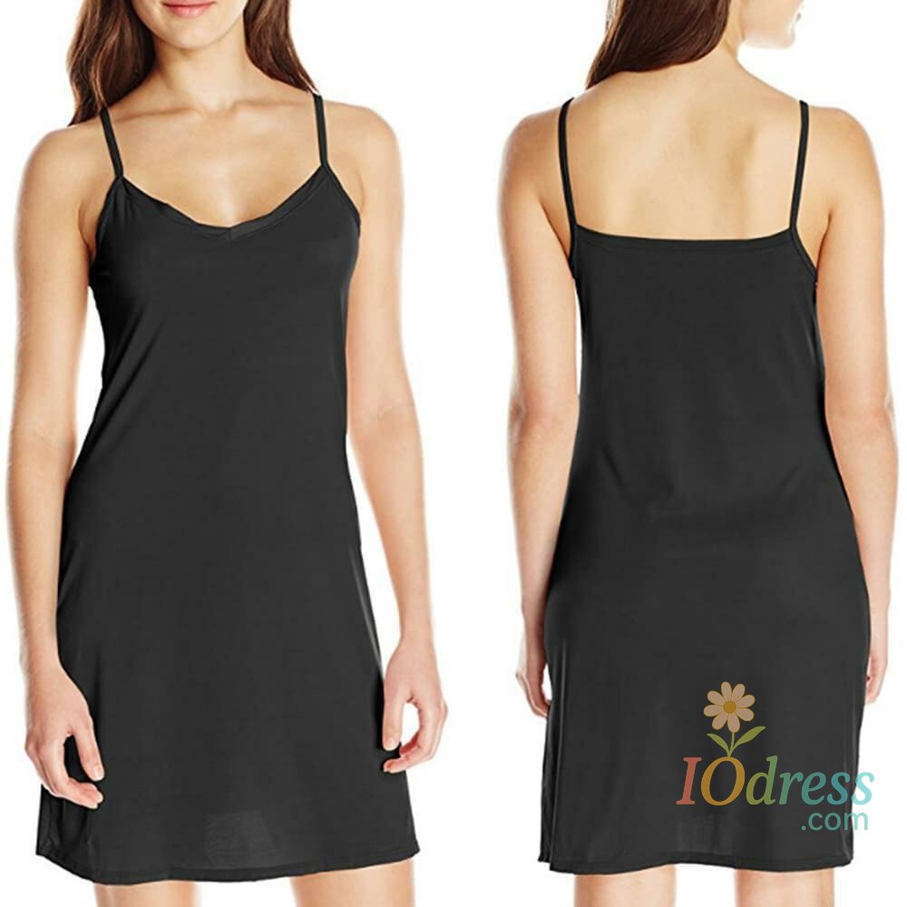IO Dress Plus Size Full Slips Dresses For Women Thin Seamless Ice Silk Summer Petticoat Underskirt Dress Sleeveless Inner Vest Dress