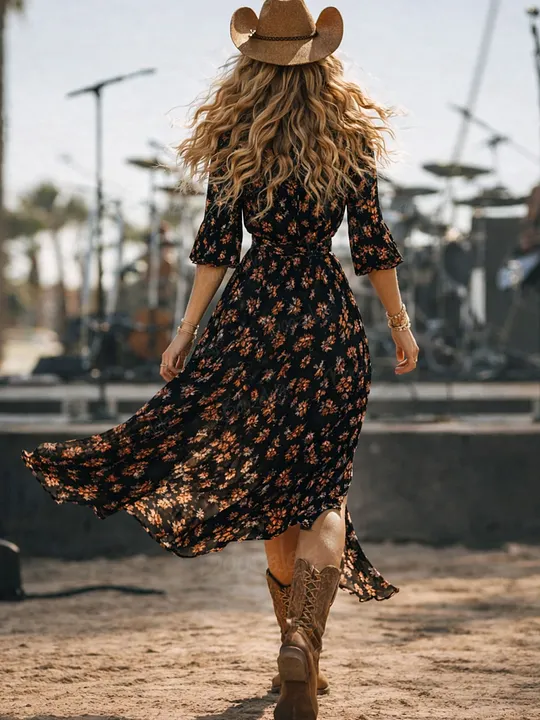 knee length dresses for ladies In The Mix Floral Maxi Dress  Southern Alternative
