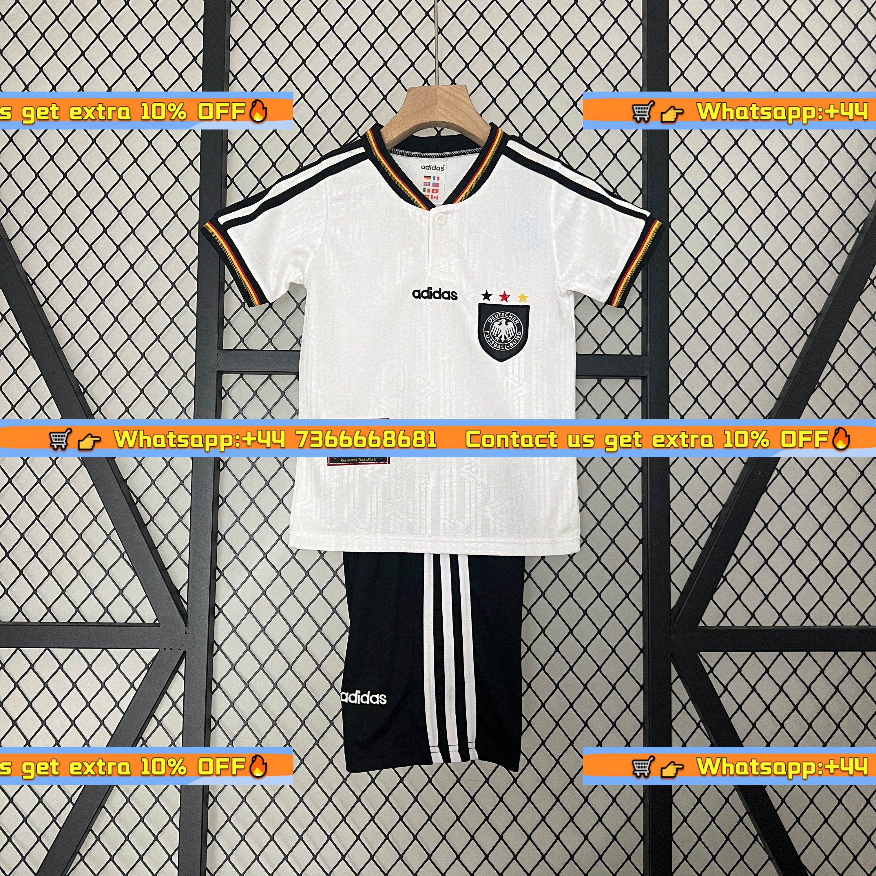 Retro Germany 1996 Home Stadium Kids Kit
