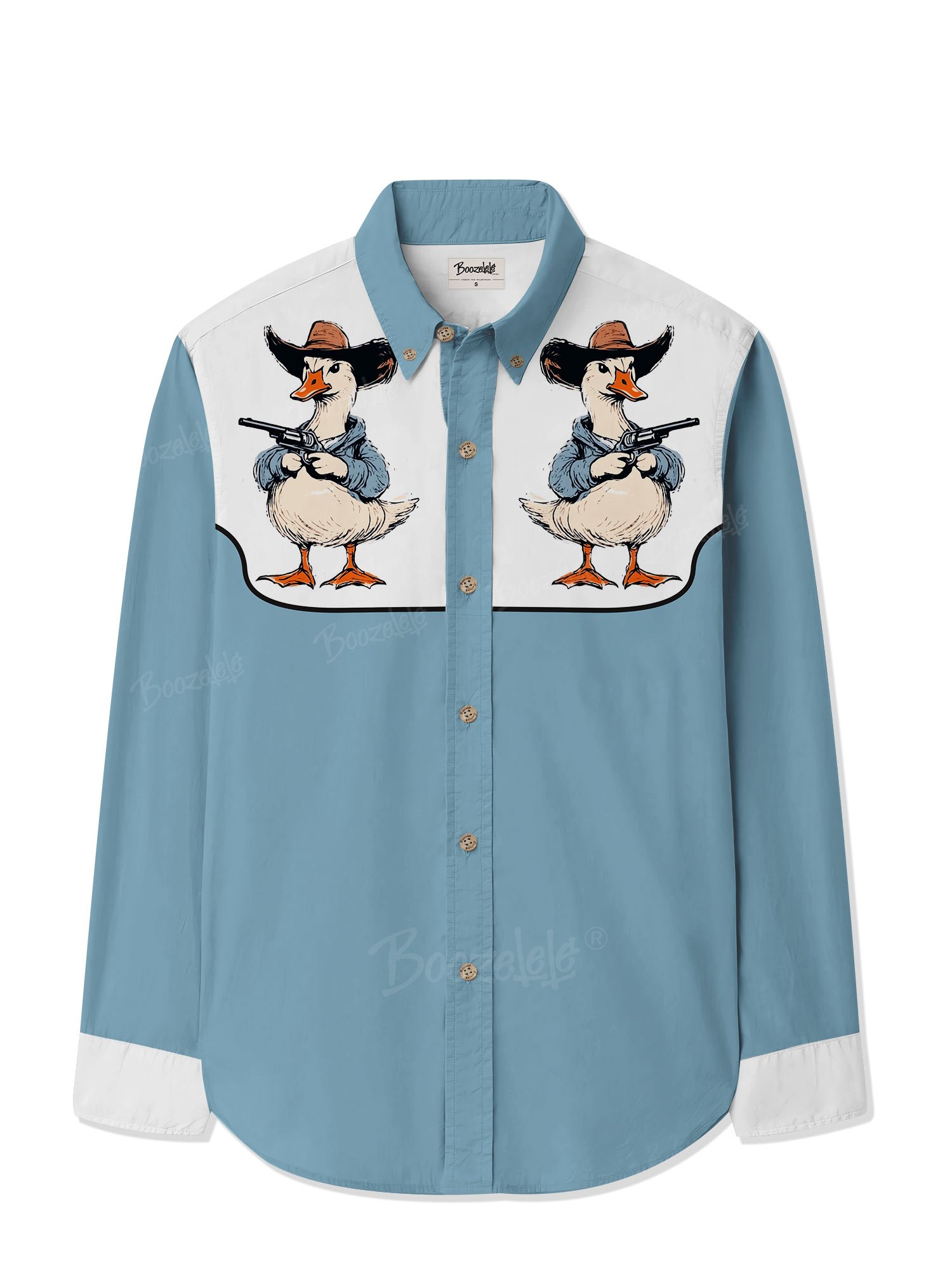 Duck Cowboys With Guns - 100% Cotton Long Sleeves Shirt