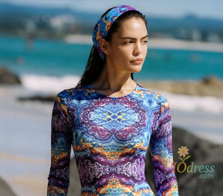IO Dress Smart sunscreen suit swimsuit women's купальник one-piece long-sleeved swimsuit 2025 new