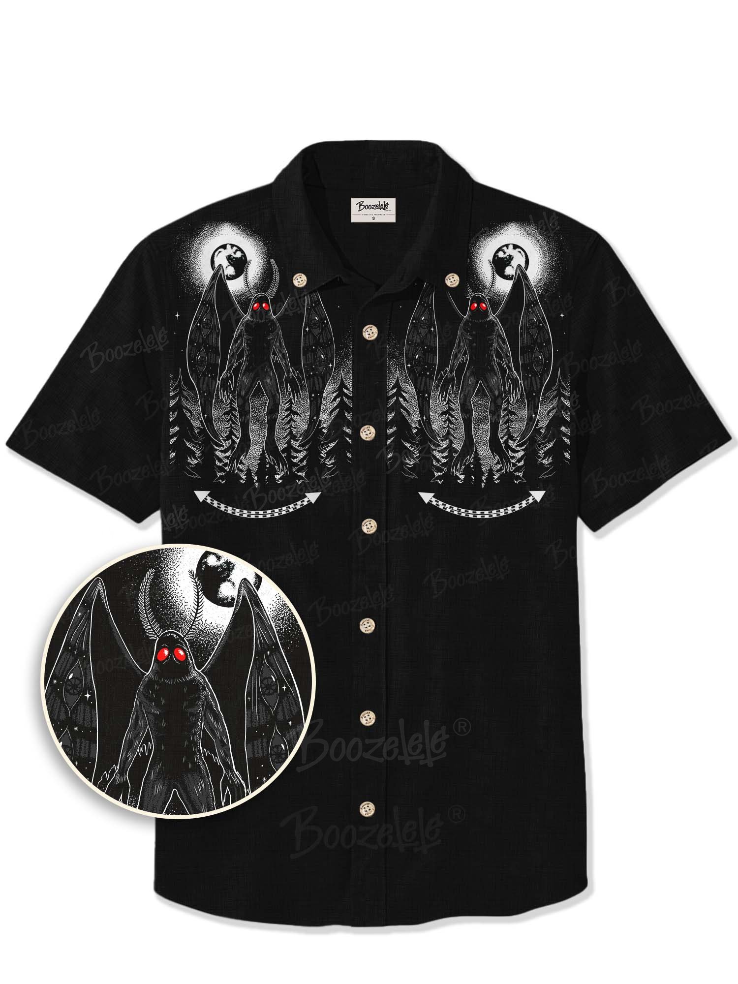 【Mystic Heart X Boozelele】Mothman  - 100% Cotton Shirt