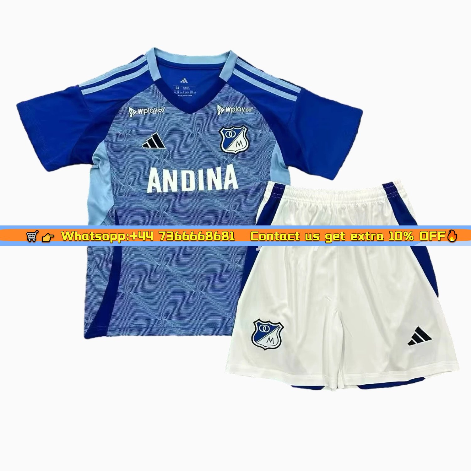 Millonarios 25-26 Home Kids Kit