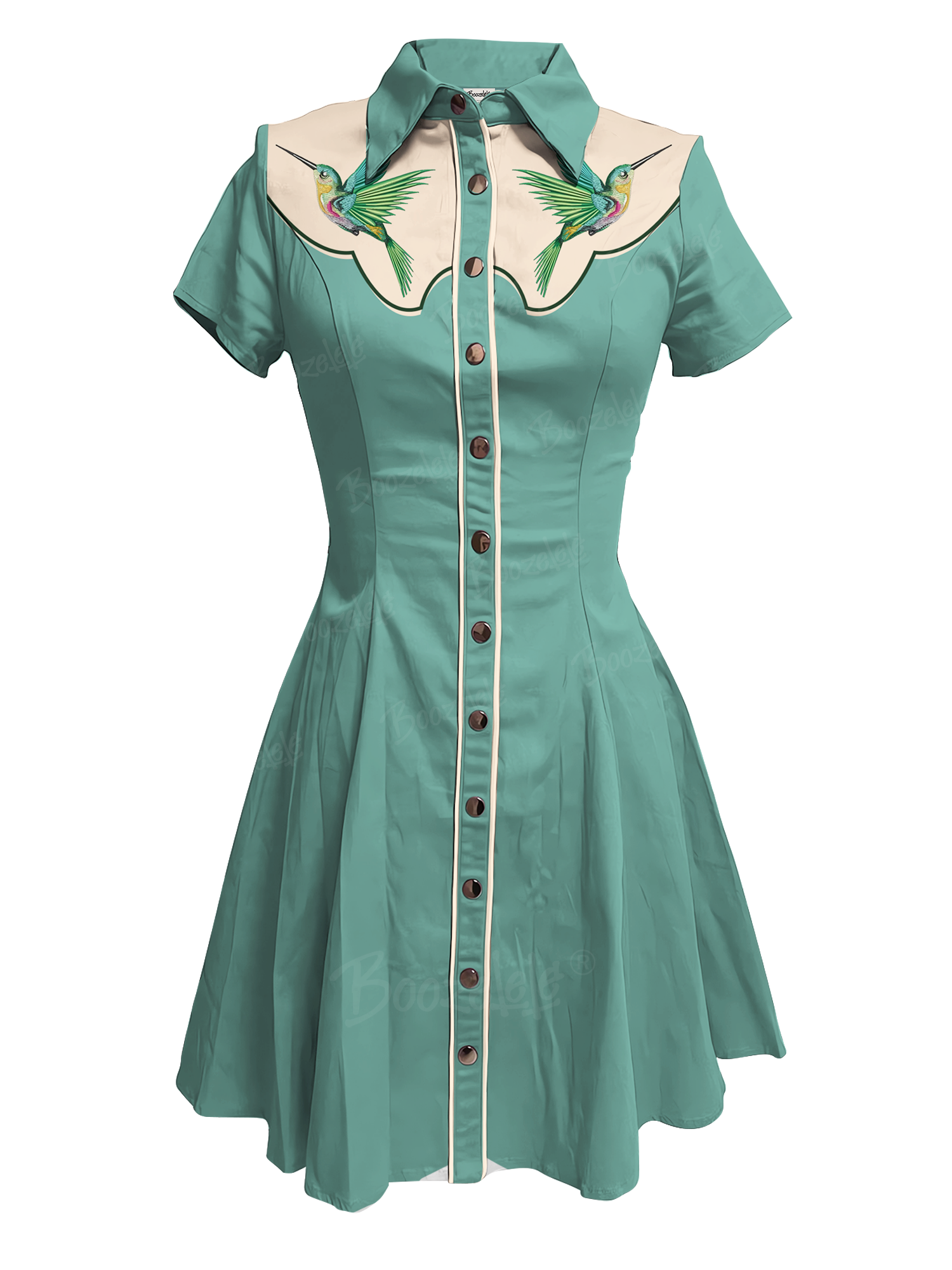 Vintage Bluebird - 100% Cotton Dress
