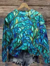 Unisex Leaf Glass Abstract Print Design T Shirt