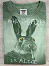 Unisex Smoking Bunny Print Casual Short Sleeve T-Shirt
