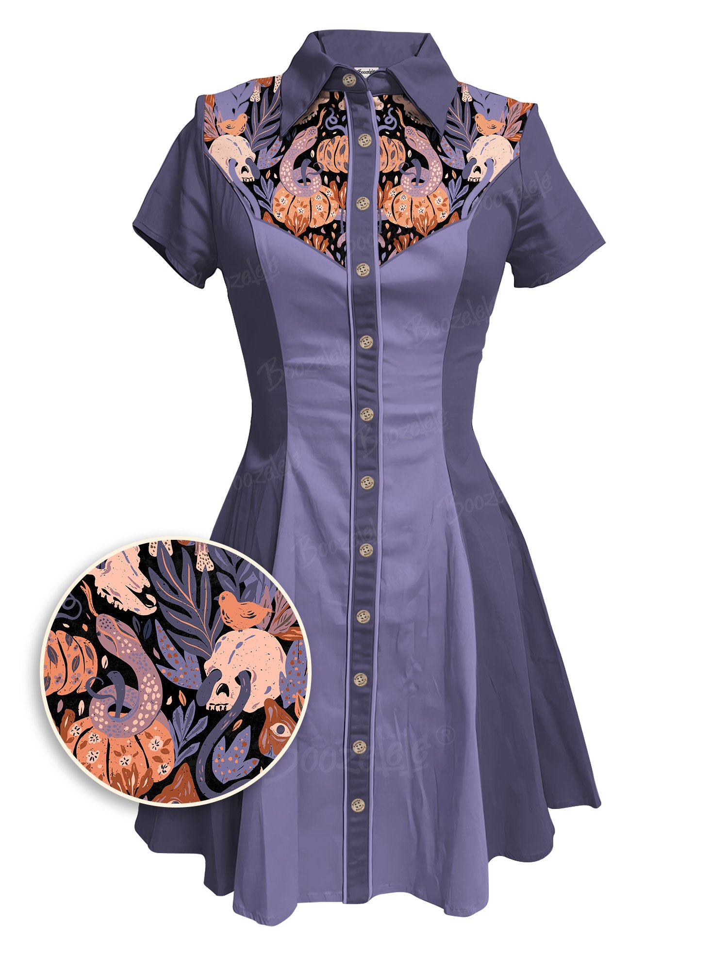 【Samira AhmadianZadeh X Boozelele】Cottagecore Halloween - 100% Cotton Dress