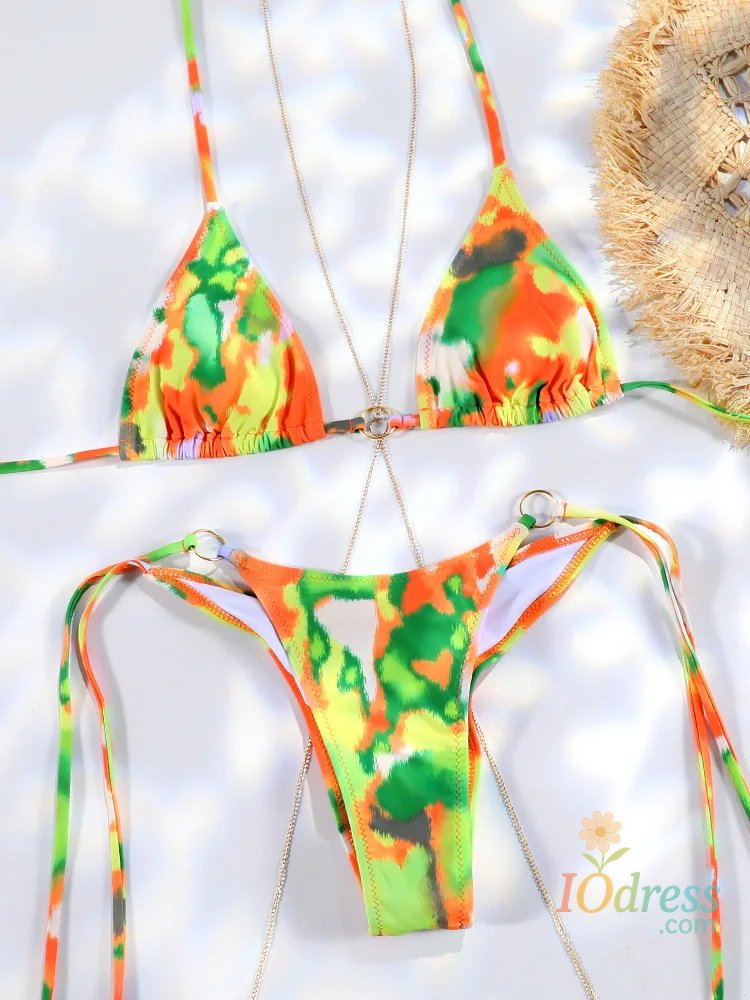 IO Dress Bandage Bikinis 2025 Swimsuit Women Bathing Suit Sexy Swimwear Summer Beachwear Print Bikini Sets Thongs Biquinis Solid Swimsuit