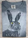 Unisex Smoking Bunny Print Casual Short Sleeve T-Shirt